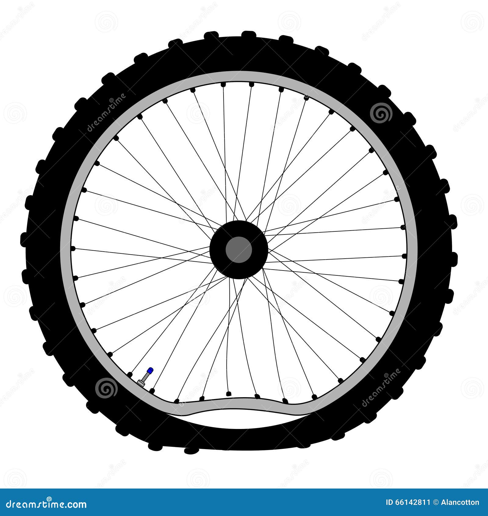 Buckled Bicycle Wheel stock vector. Illustration of tyre 66142811