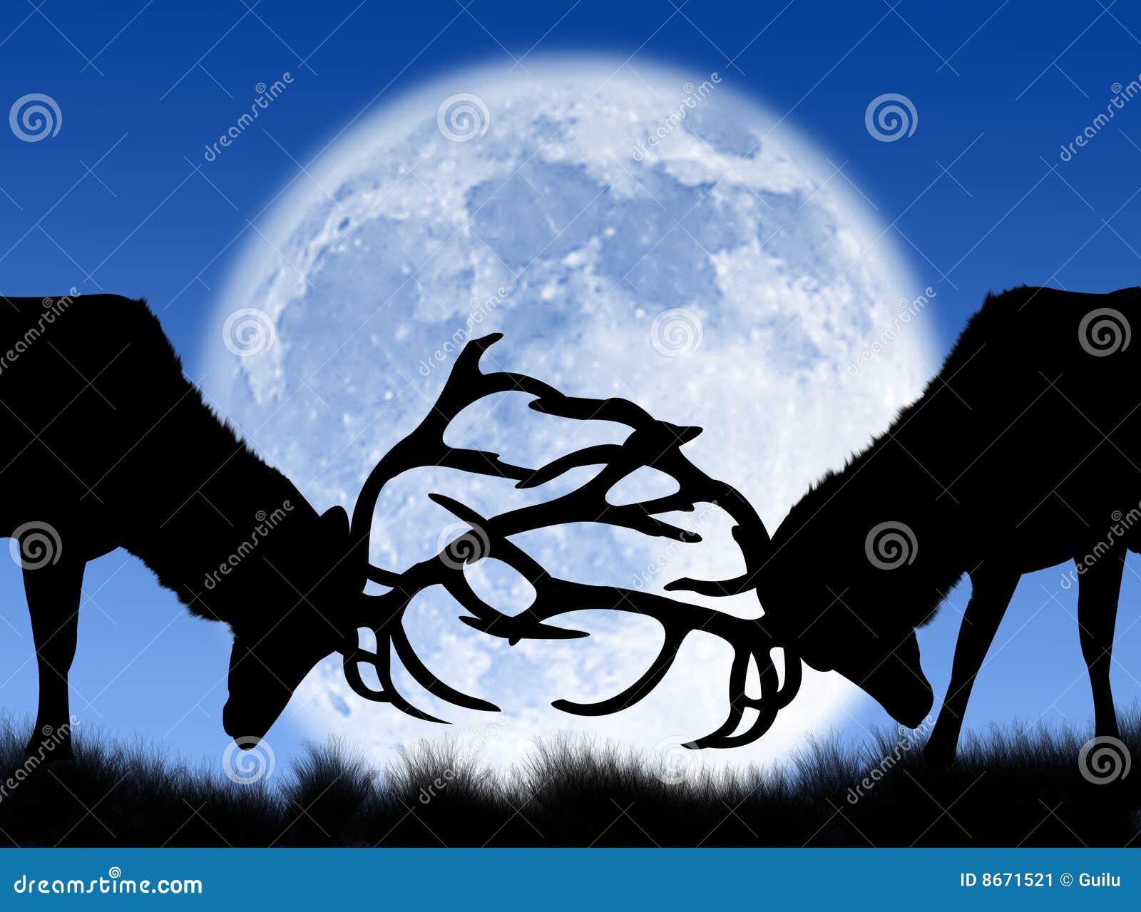 bucks fight in the moon