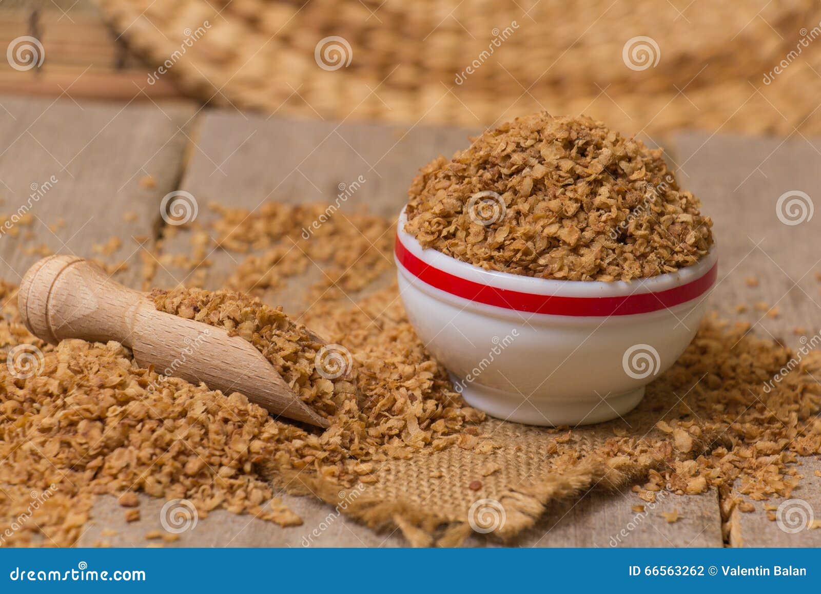 Buckwheat flakes stock photo. Image of bowl, natural 66563262