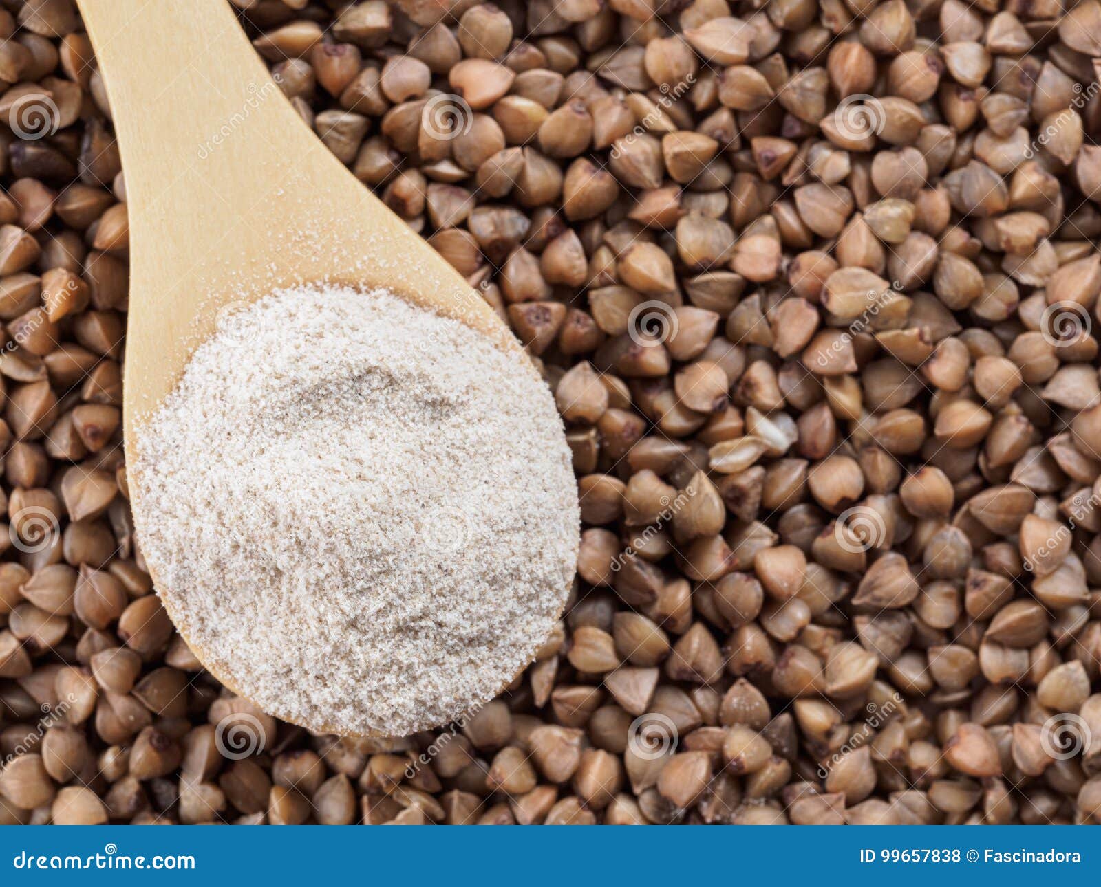 Buckwheat flour stock photo. Image of closeup, powder 99657838