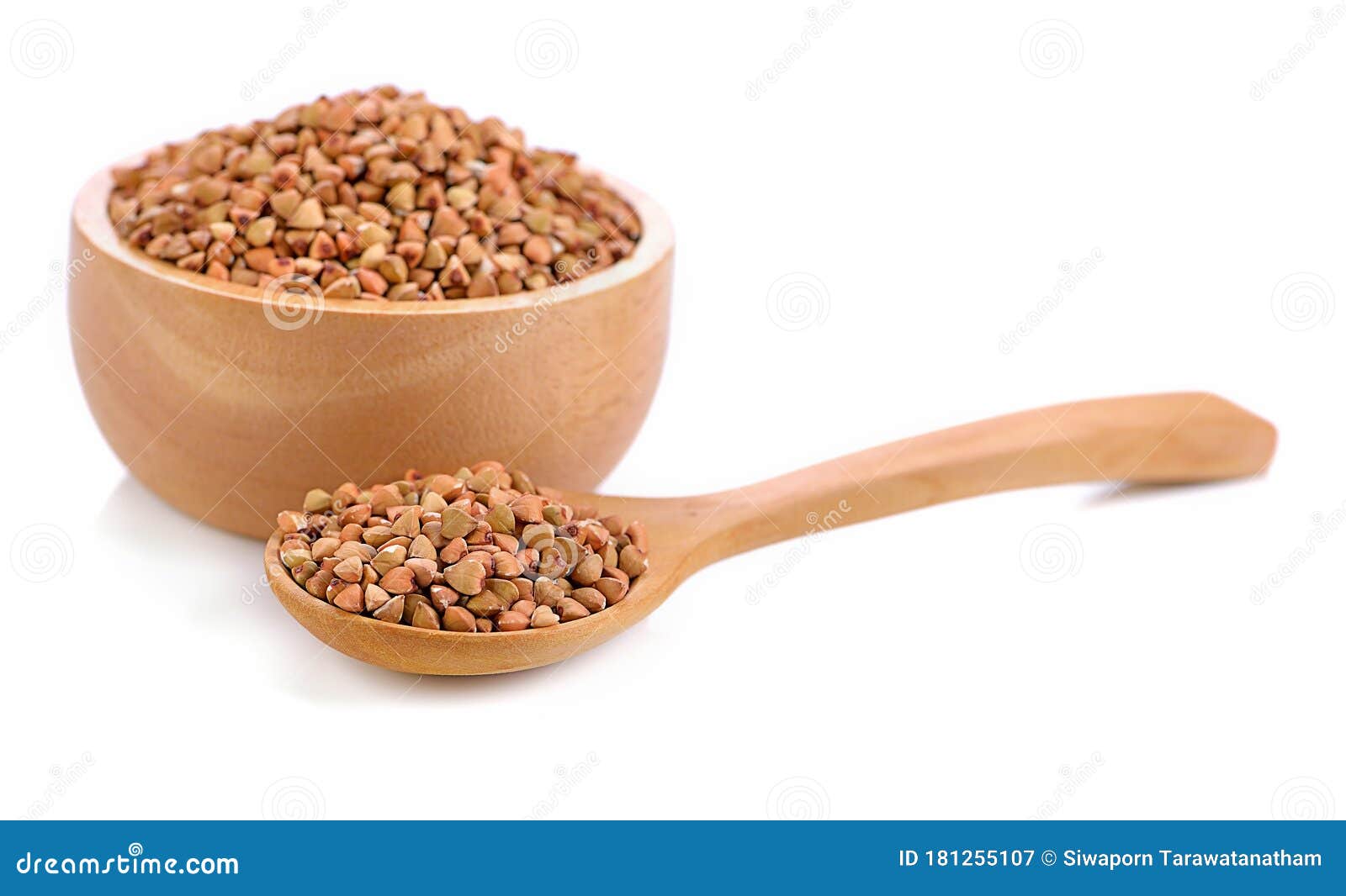 Buckwheat Grain Isolated on White Background Stock Image Image of