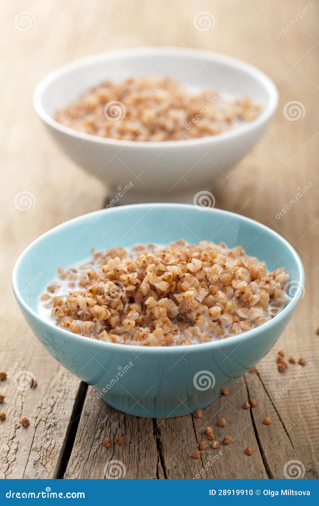 Buckwheat groats with milk stock photo. Image of closeup 28919910