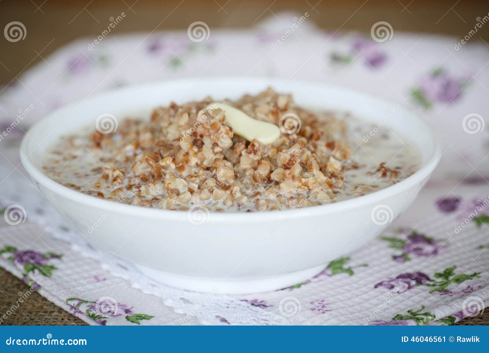 Buckwheat with milk stock image. Image of eating, kitchen 46046561