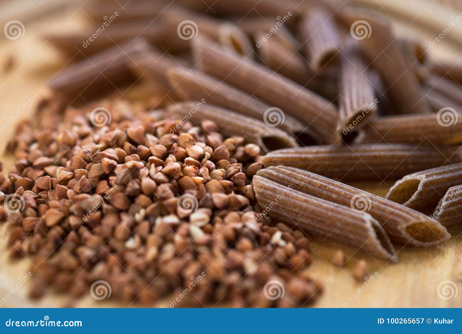 Buckwheat pasta stock image. Image of closeup, italian 100265657