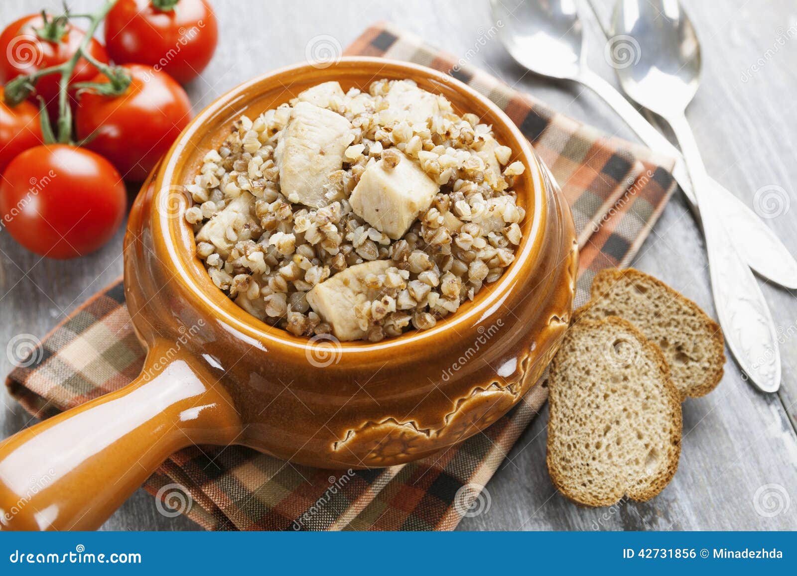 Buckwheat Porridge with Meat Stock Photo Image of dish, fillet 42731856