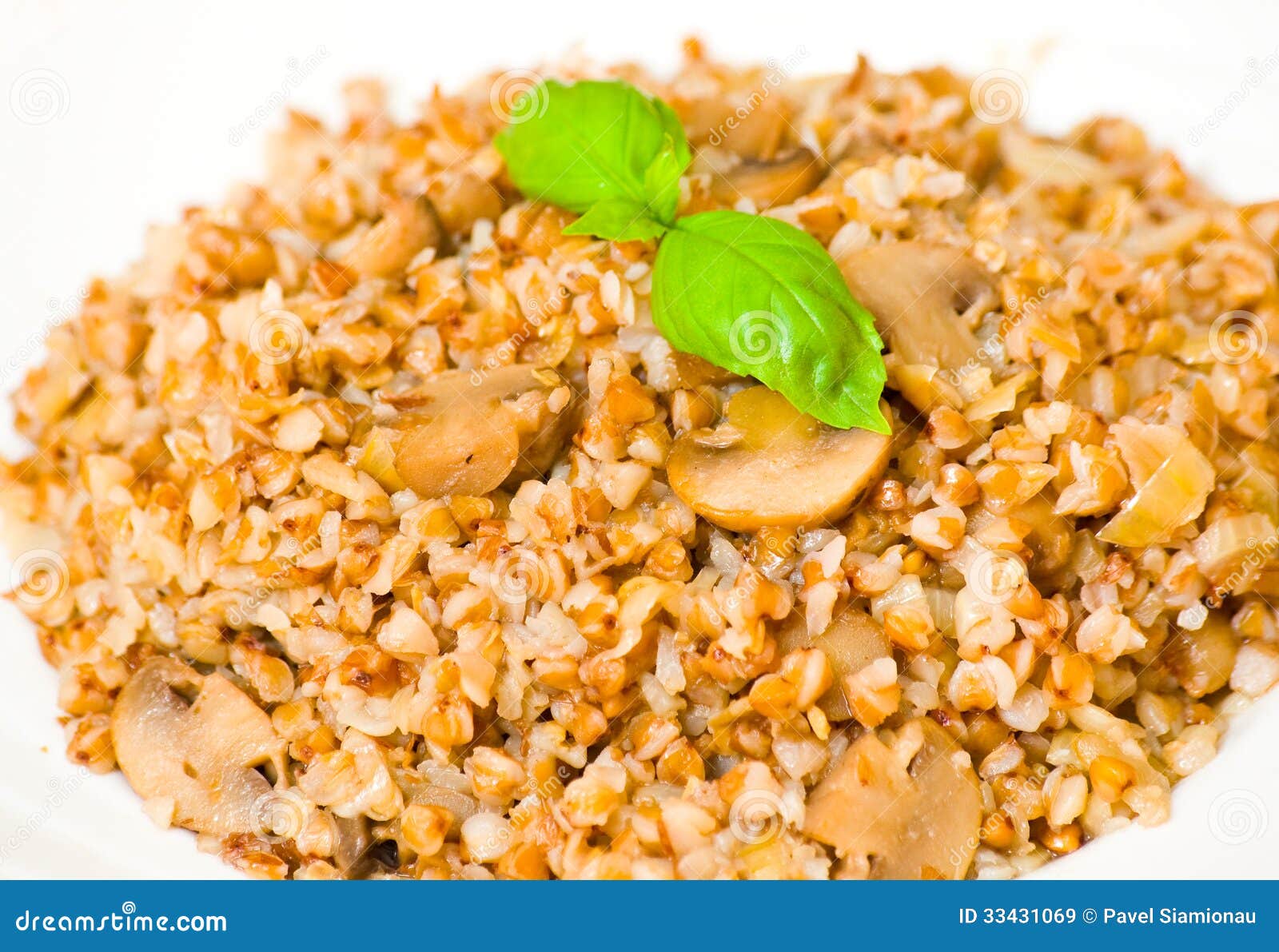 Buckwheat Porridge with Mushrooms Stock Image Image of porridge