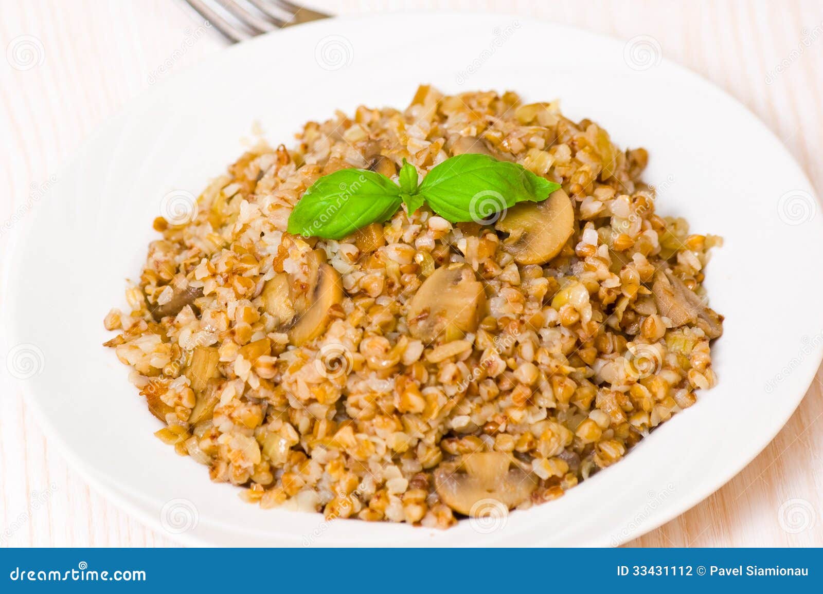 Buckwheat Porridge with Mushrooms Stock Photo Image of dinner, lunch