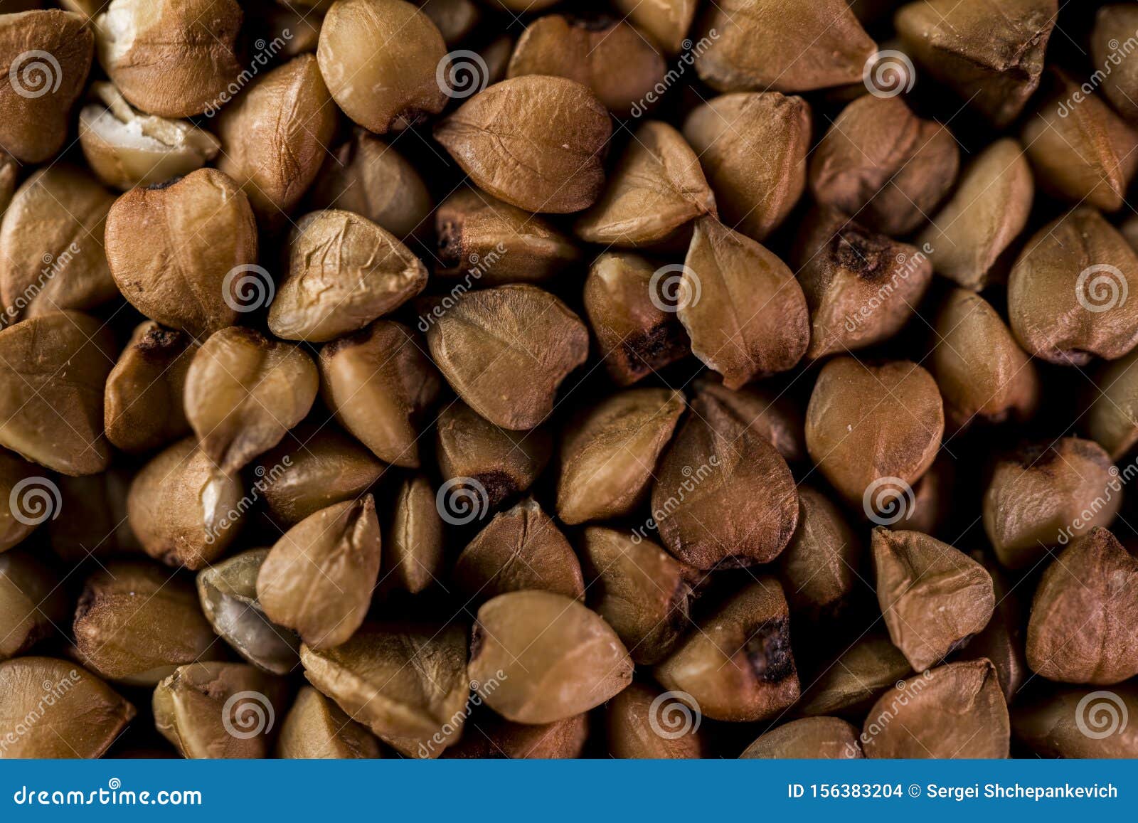 Buckwheat texture stock photo. Image of cereal, roasted 156383204