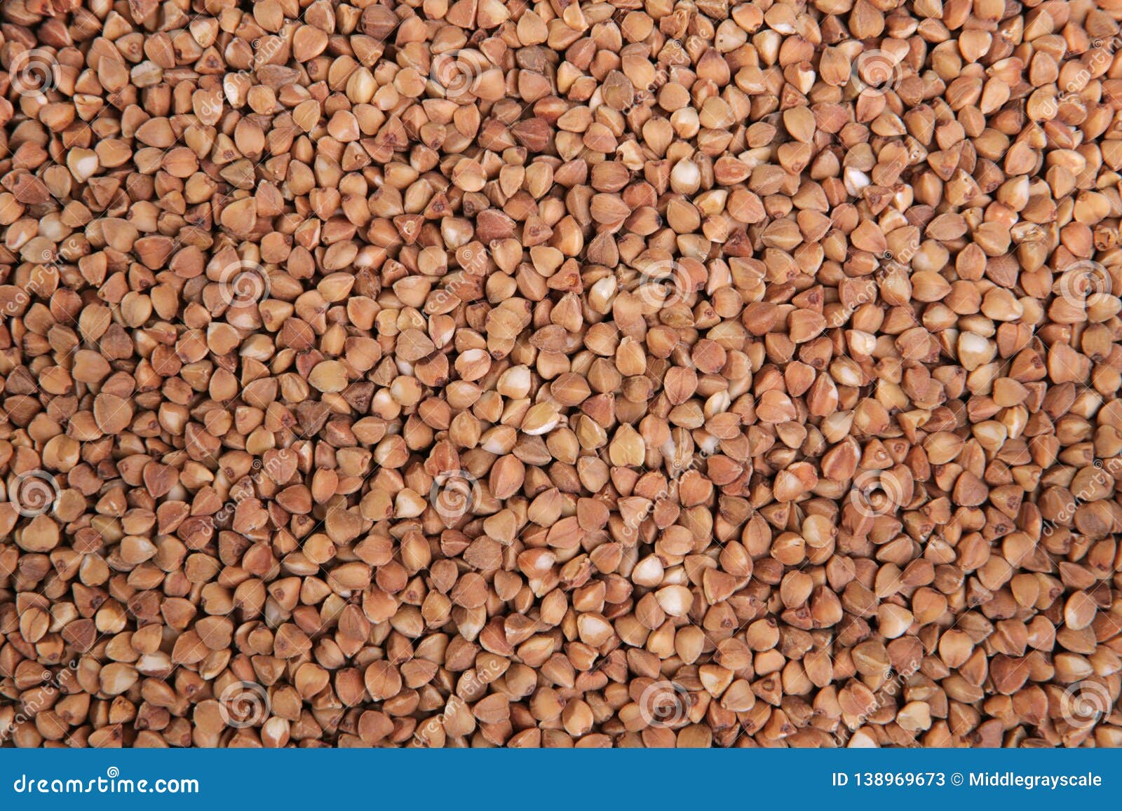buckwheat. top view. food background. a scattering of buckweat grains. healthy food.