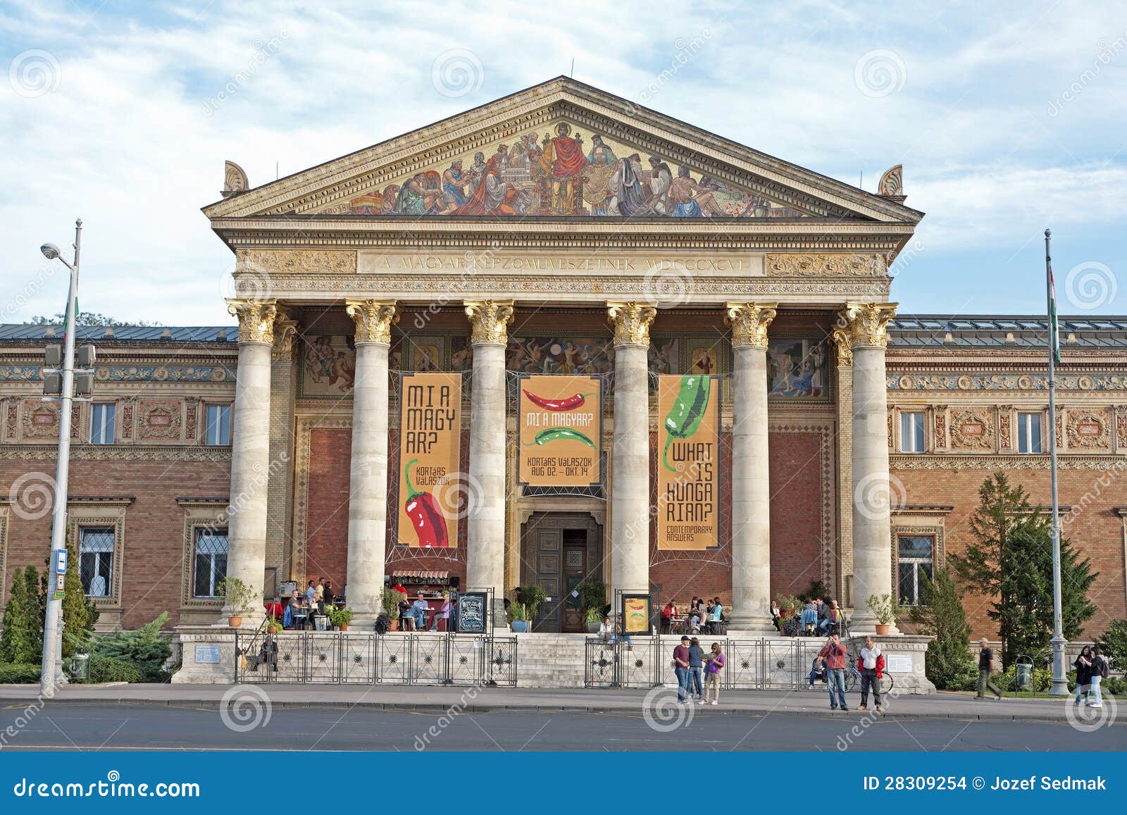 Budapest Front of the Art Exhibition Hall Editorial Stock Image