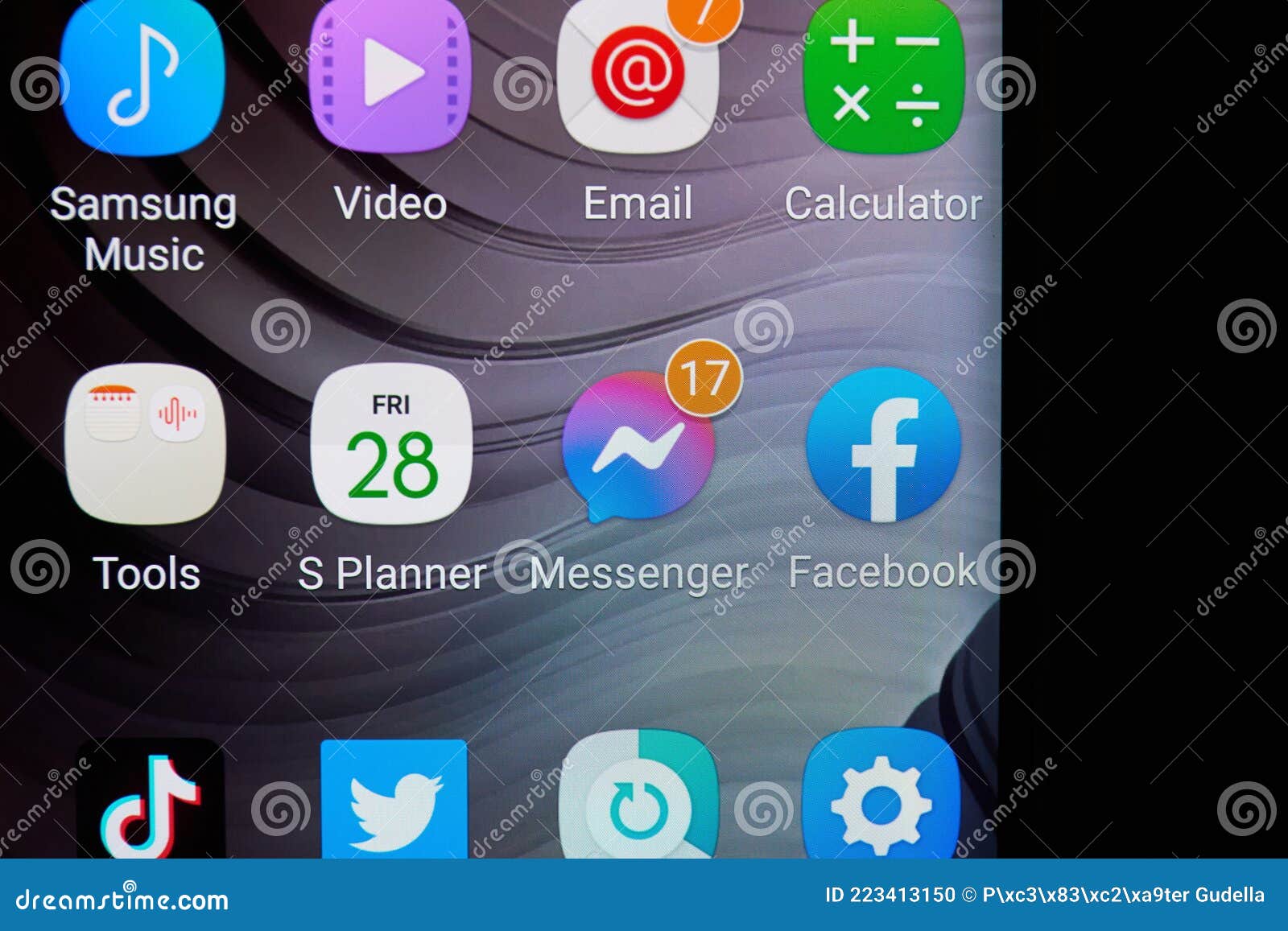 Unread Message Notifications On Facebook Messenger Editorial Image