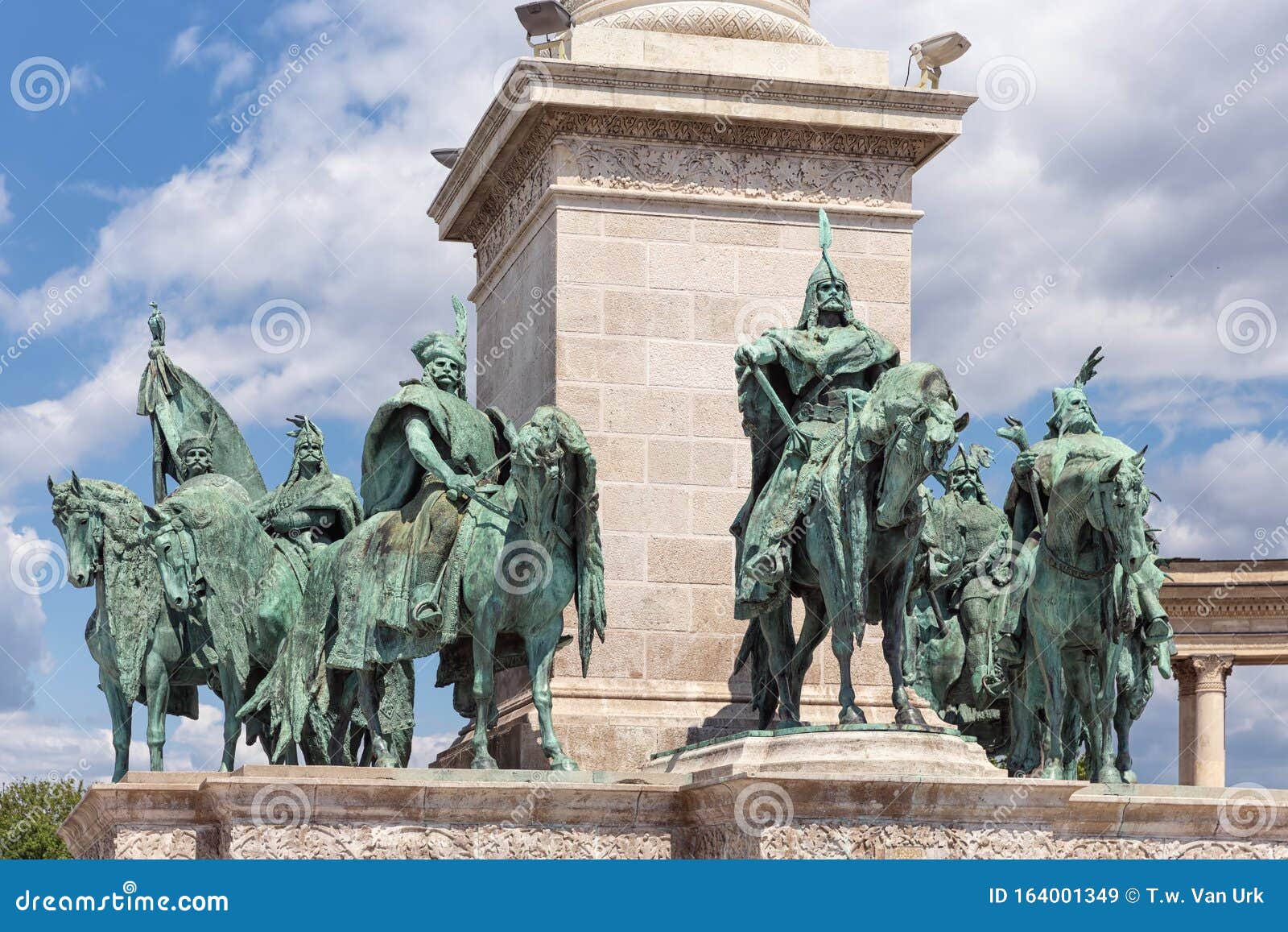 budapest, hungary. heroes` square, hosok tere or millennium monument