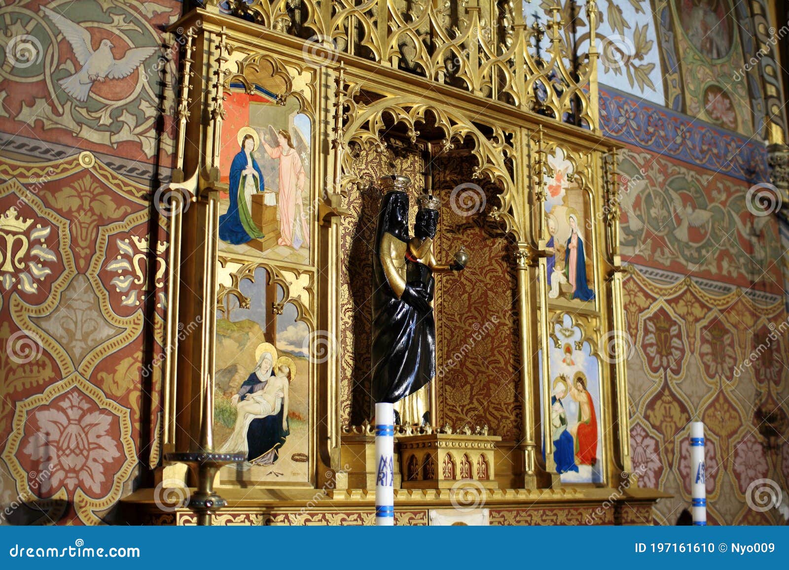 Budapest, Hungary - 10/07/2020: Interior of the Matthias Church in