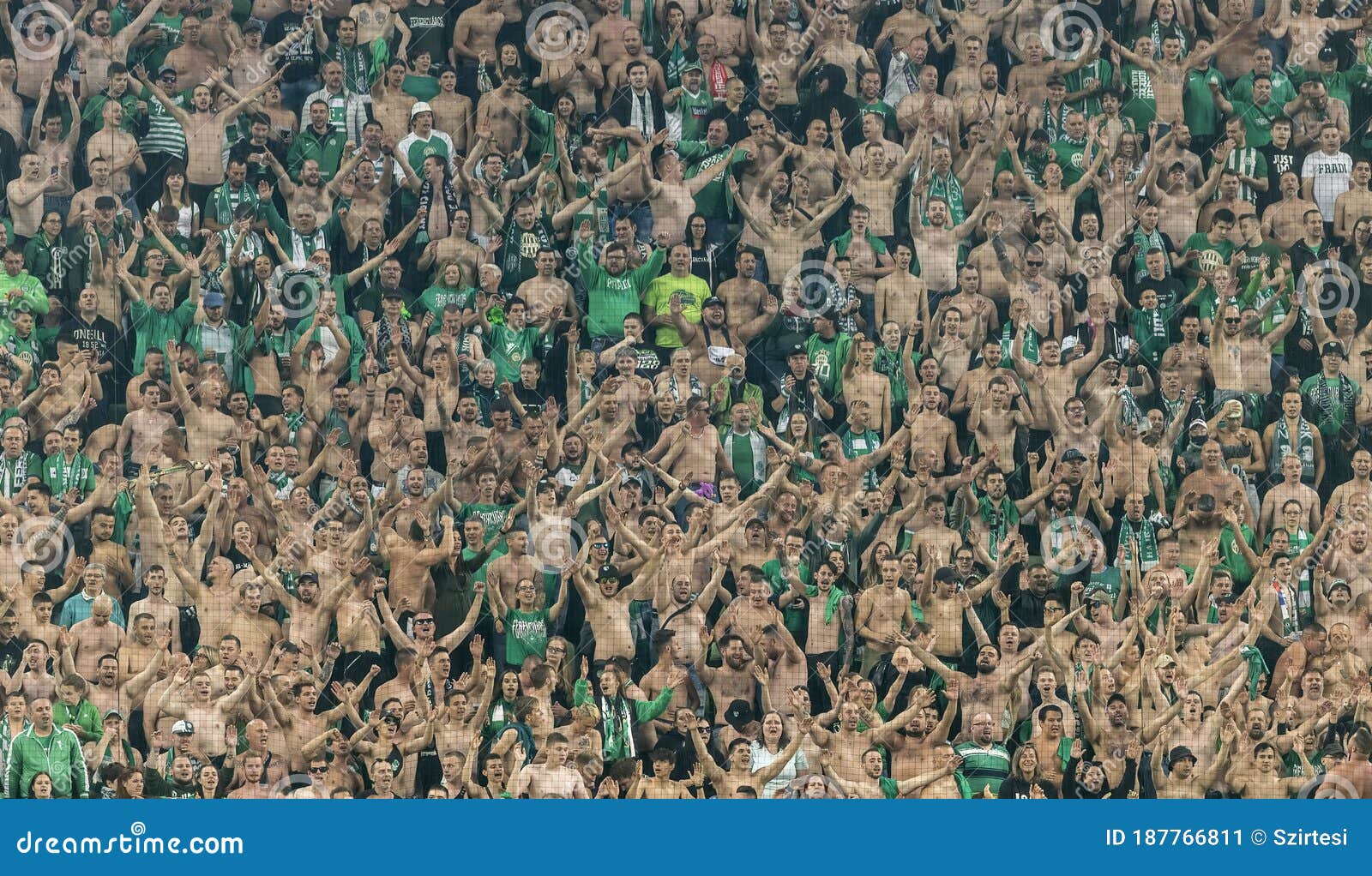 BUDAPEST, HUNGARY - JUNE 20: Ultras of Ferencvarosi TC (as known