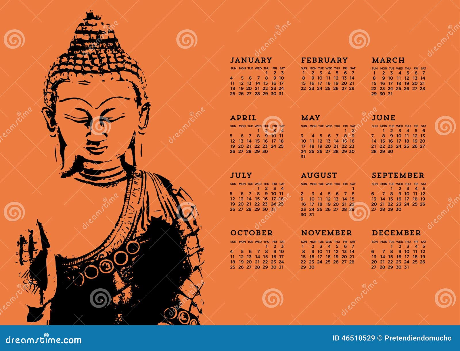 Buddha Calendar stock vector. Illustration of contemplation 46510529 Buddhist Calendar 2025 Pdf Download