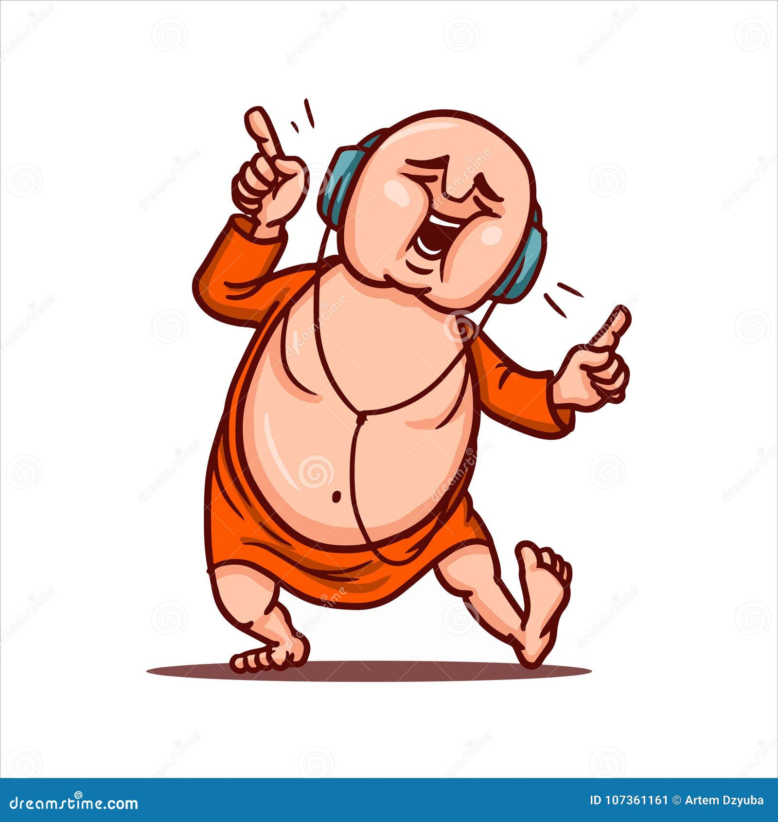 Funny Buddha Listens Loud Music in Headphones and Dances Like at a Party. Stock Vector - Illustration of funny, disco: 107361161 Funny Buddha Listens Loud Music in Headphones and Dances Like at a Party. Stock Vector - Illustration of funny, disco: 107361161