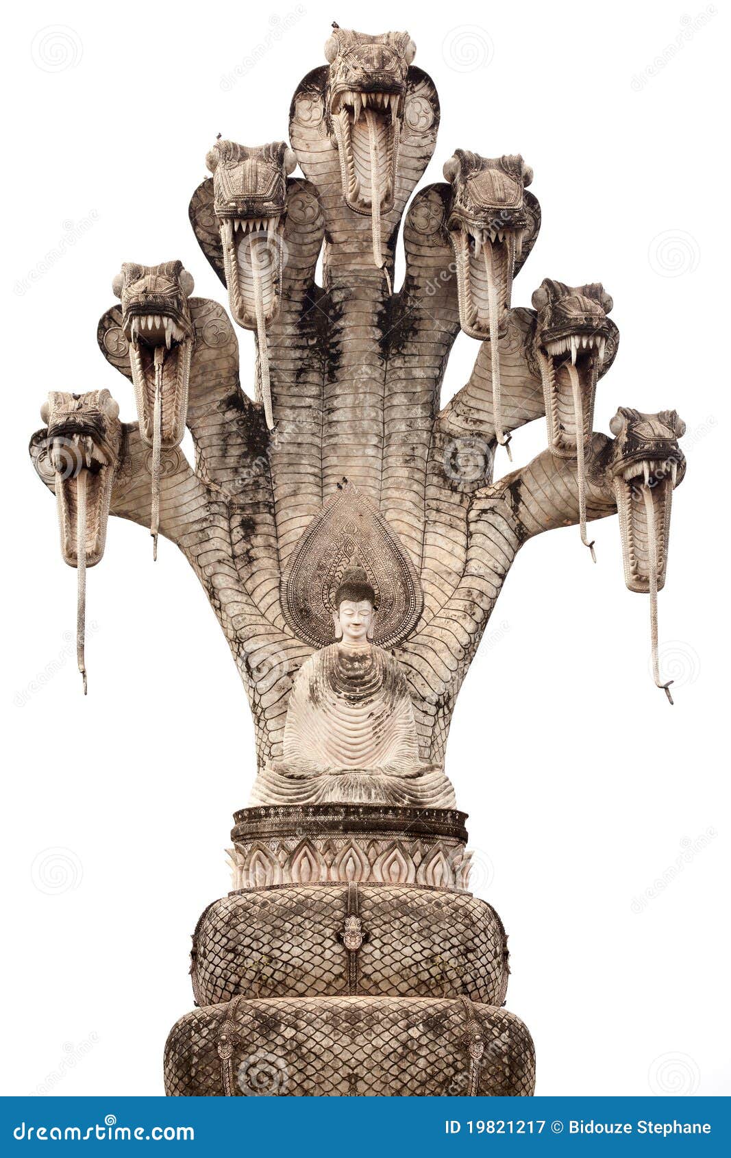 buddha and cobra statue