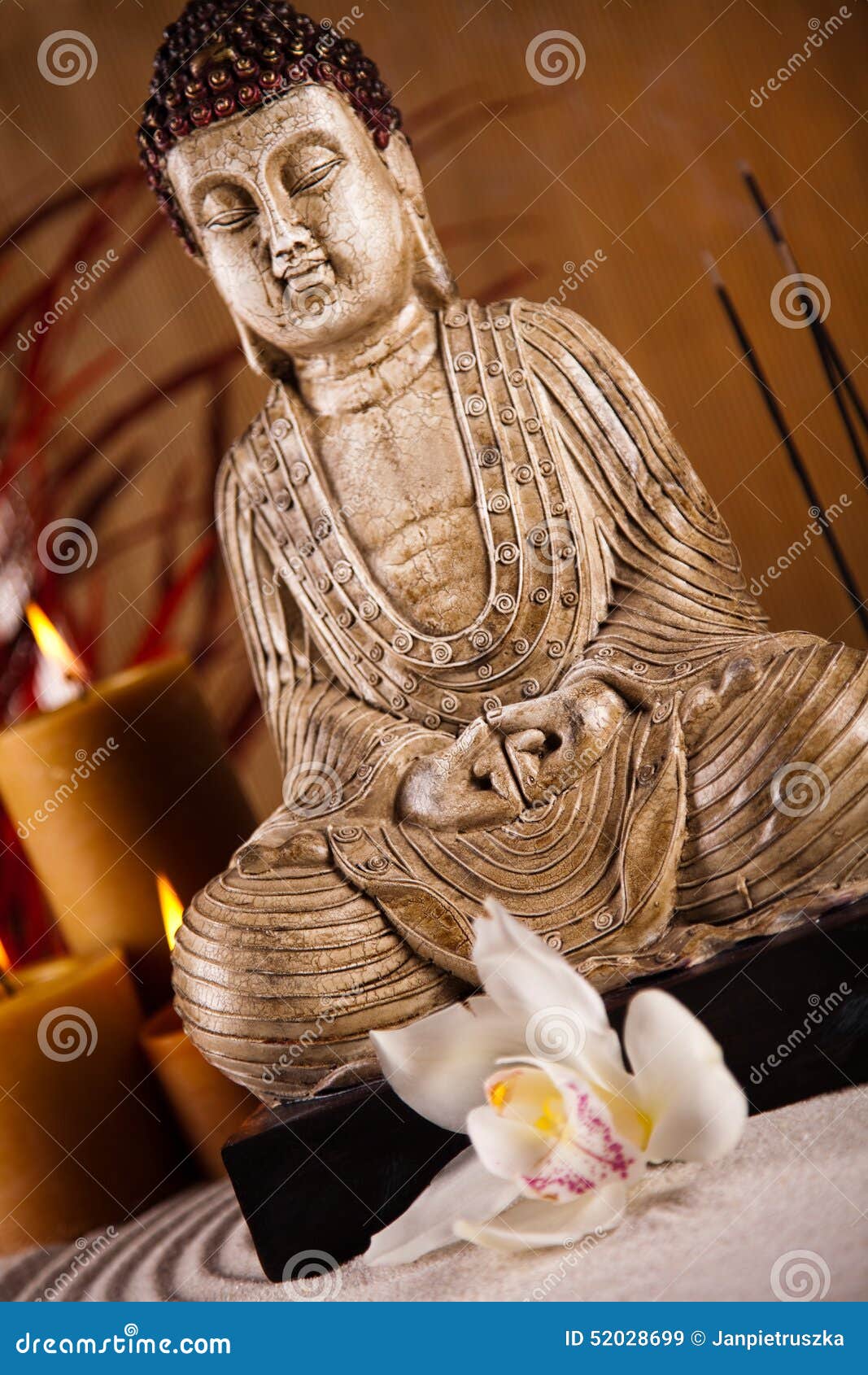 Buddha in Vivid Colors, Natural Tone Stock Image - of asian, light: 52028699