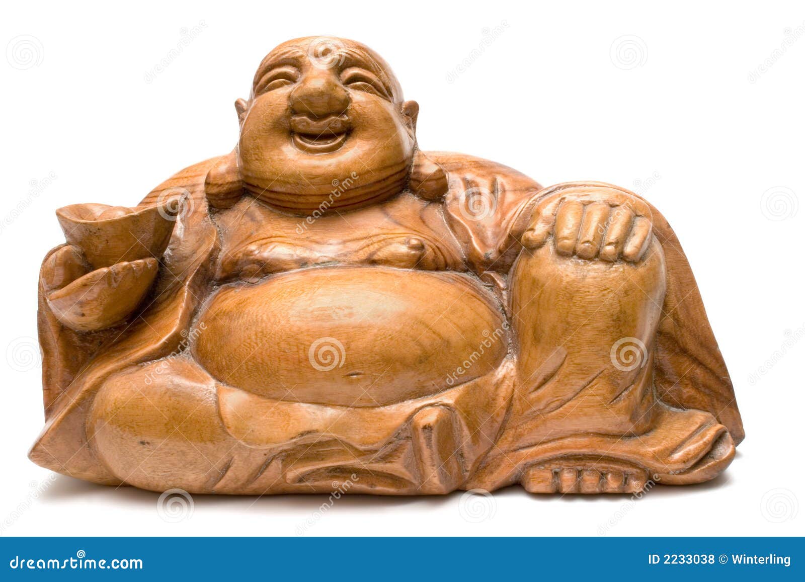 Buddha di legno Graven fotografia stock. Immagine di figurina - 2233038