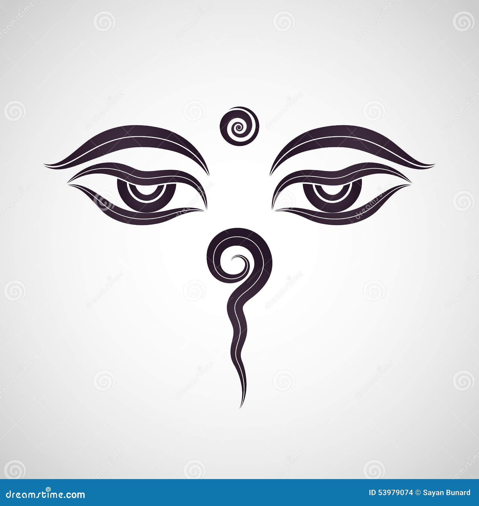 Buddha eyes, Nepal stock vector. Illustration of prayer - 53979074