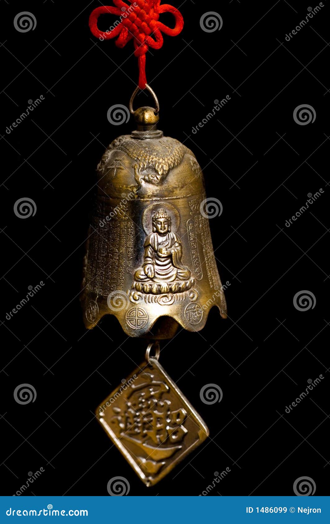 Buddha Glockenspiel Mit Glücksknoten - Meditationsglocke Aus Metall Für Entspannende Klänge