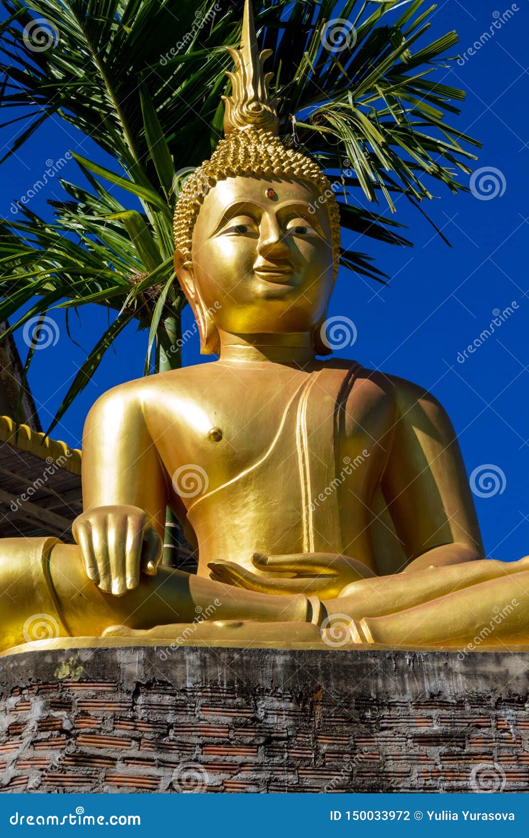 Gold Gautama Buddha  Statue Monument  Stock Photo Image of 