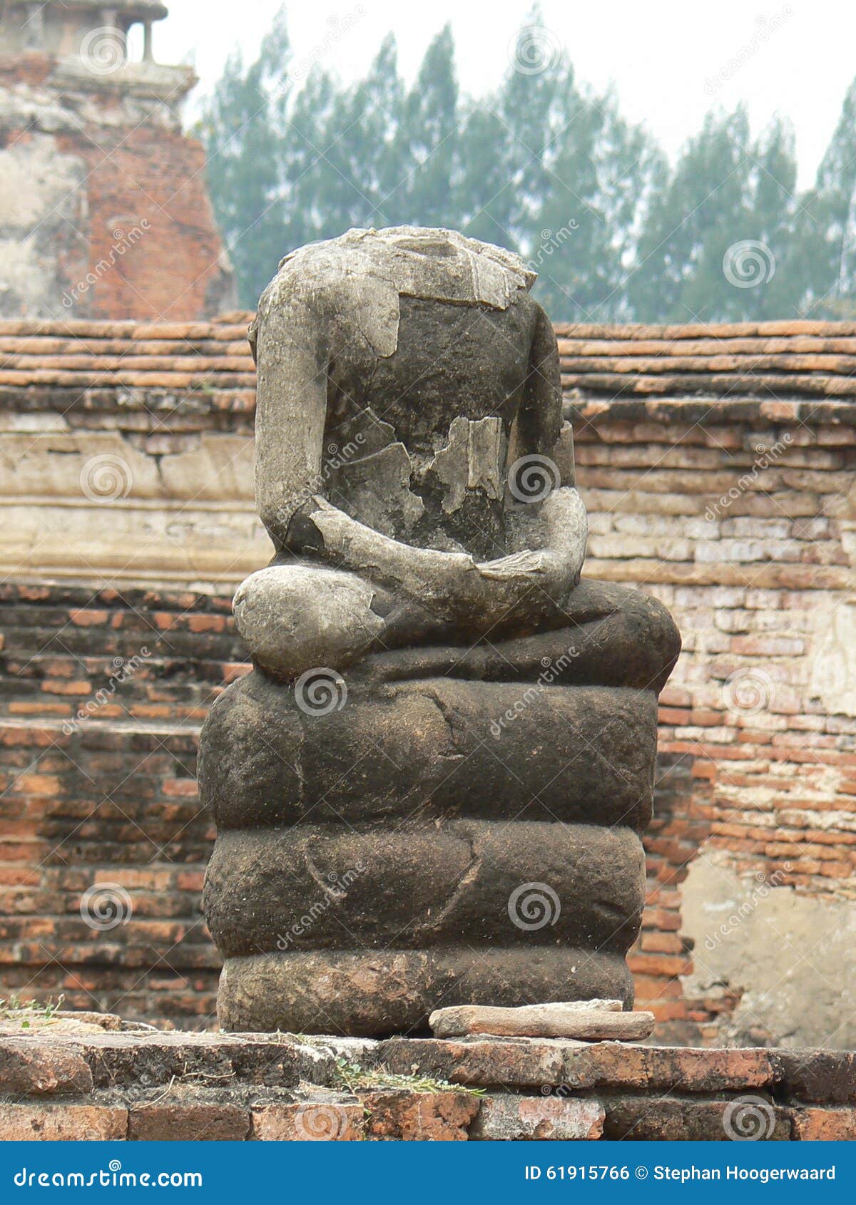 buddha without head statue, wat maha that temple, ayutthaya, thailand