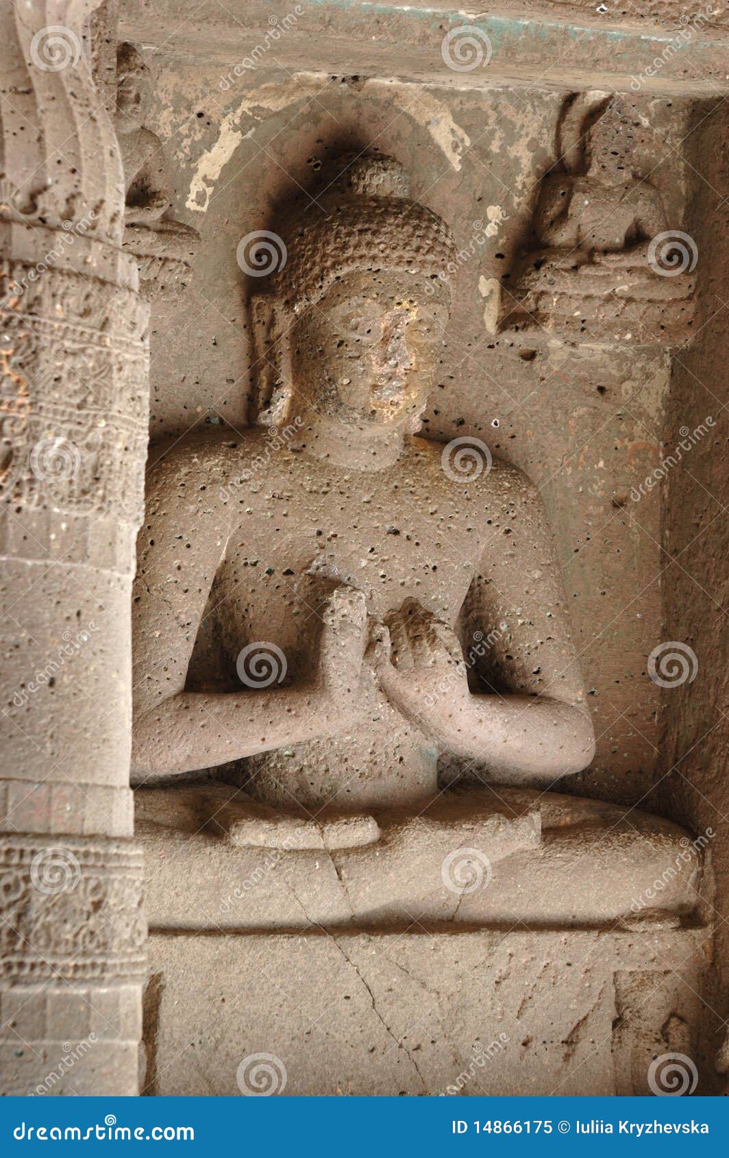 Buddha Statue at Ajanta,cave Temple Complex,India Stock Image Image