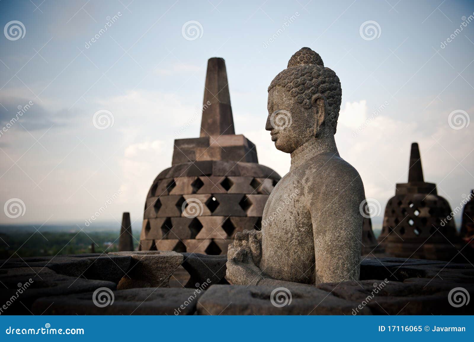 Buddha Statue at Borobudur Temple, Java, Indonesia Stock Image Image