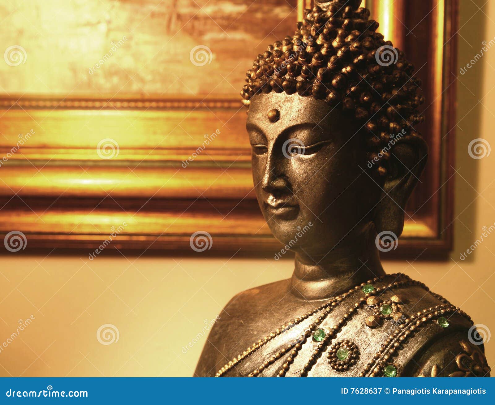 Buddha Statue Inside a House Stock Image Image of golden, knowledge
