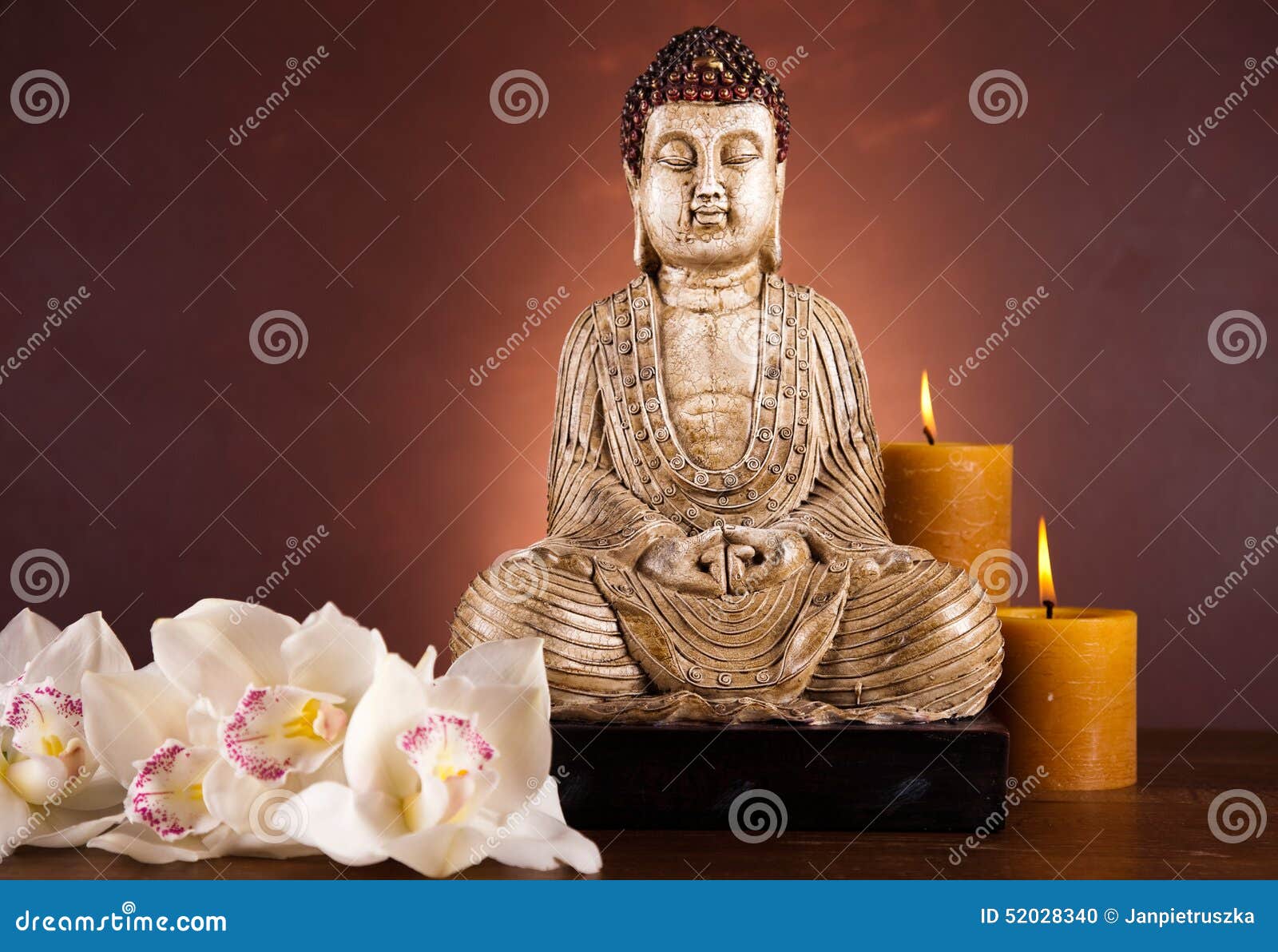 Buddha Statue, Vivid Colors, Natural Tone Stock Photo Image of