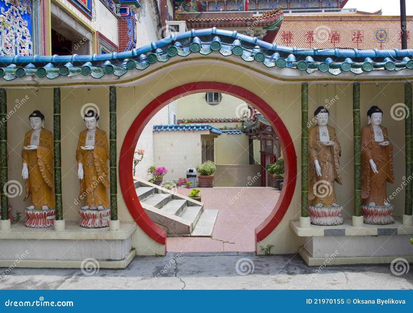 Buddha Statues,Penang, Malaysia Stock Image Image of arches, holidays