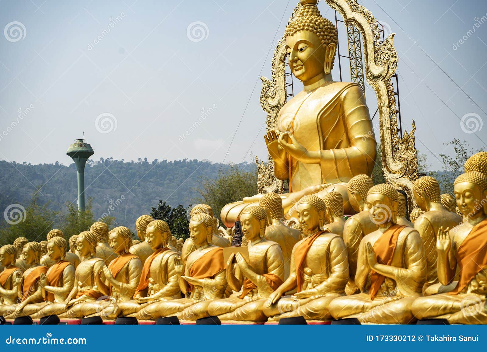 buddha statues at phuttha utthayan makha bucha anusorn in thailand