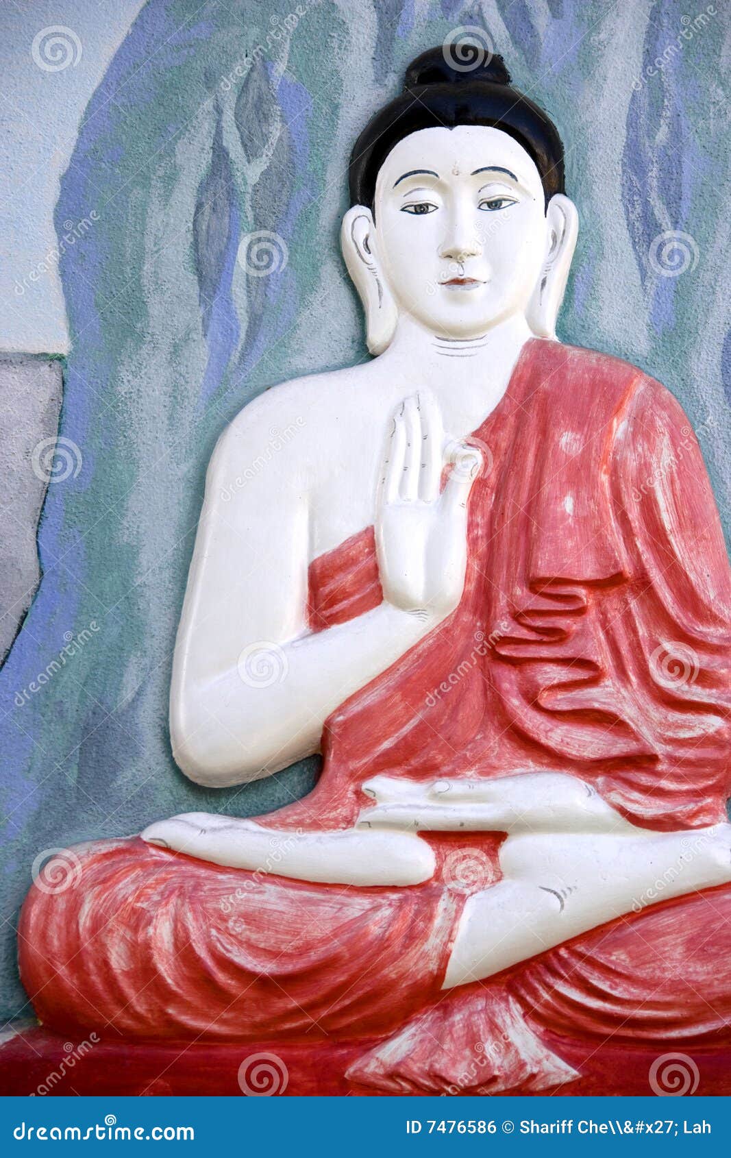 Buddha Wall Sculpture stock photo. Image of meditation 7476586