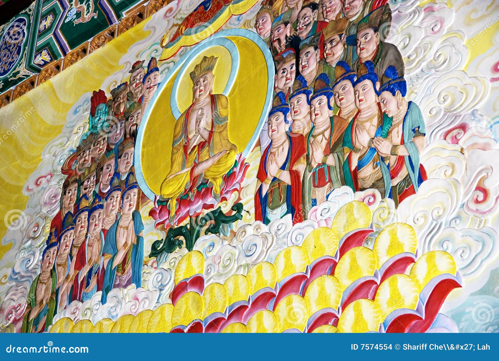 Buddha Wall Sculpture stock photo. Image of detail, parchitecture 7574554