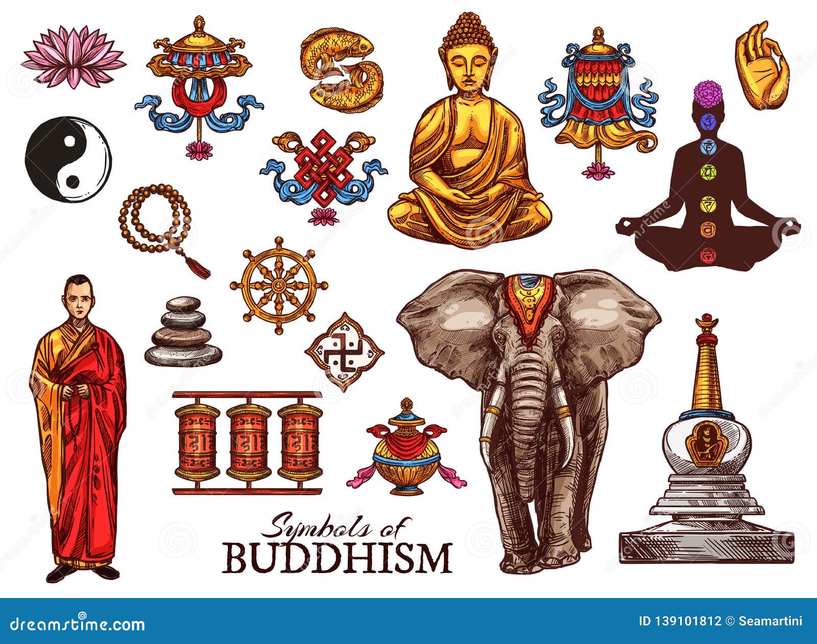 Buddhistische zeichen mit bedeutung