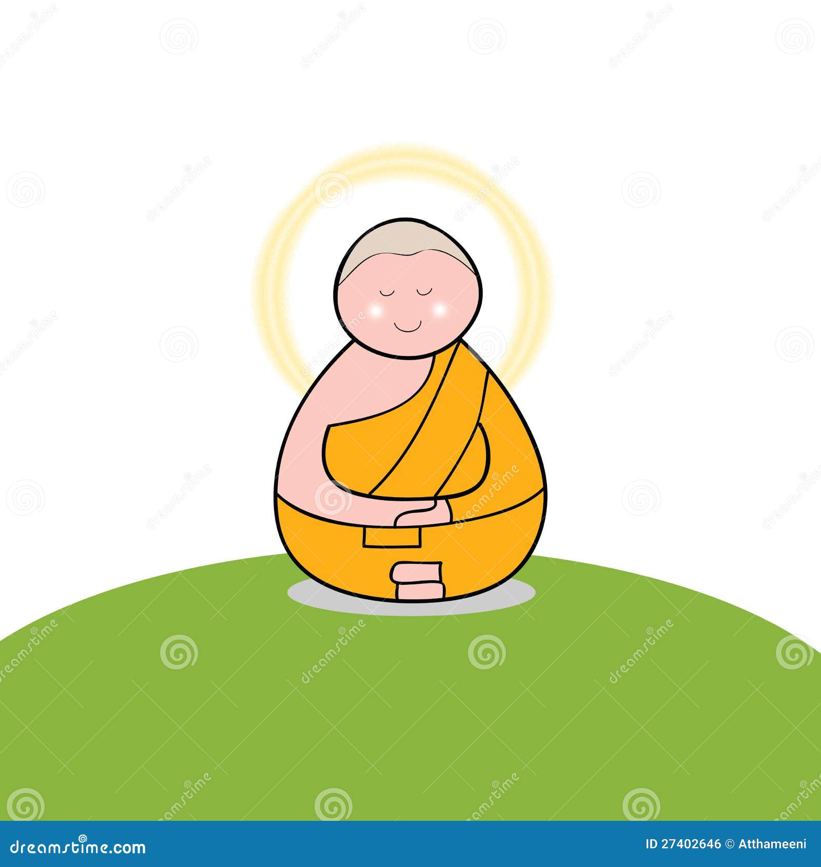 Buddhist Monk And Bell Chinese Painting Travel Sketch On White Background  Stock Illustration - Download Image Now - iStock