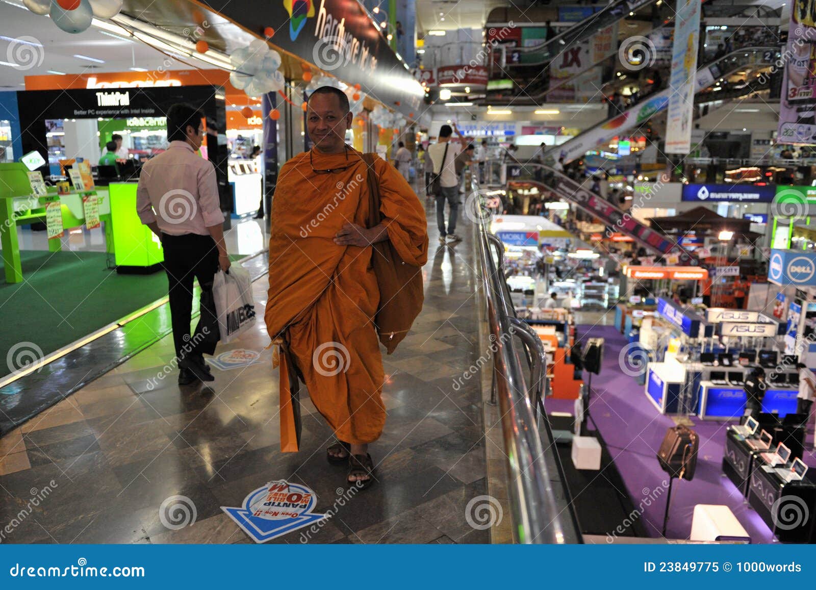 Buddhist Monk in an it Store Editorial Image Image of supermarket