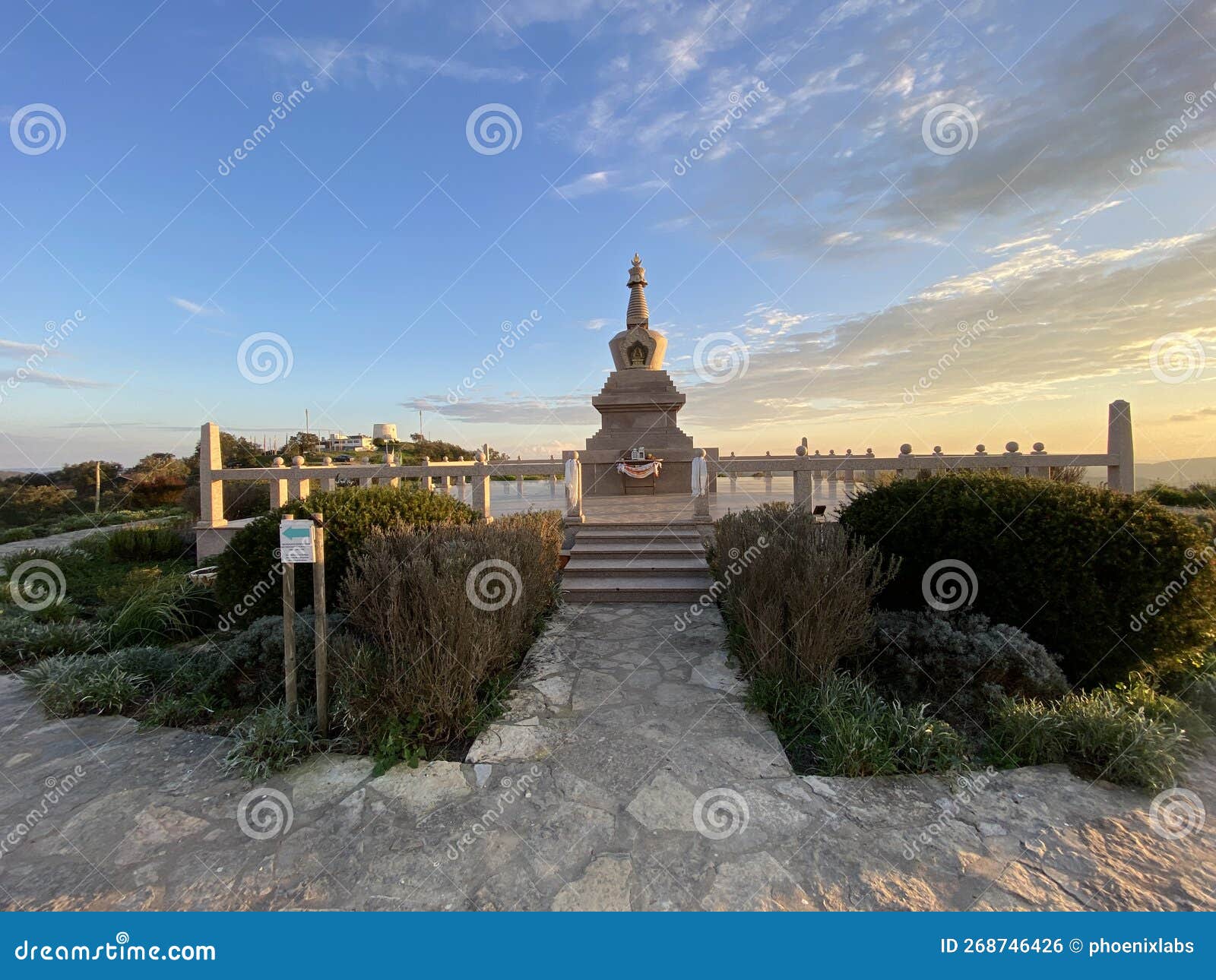 buddhist stupa in salir, algarve, south of portugal