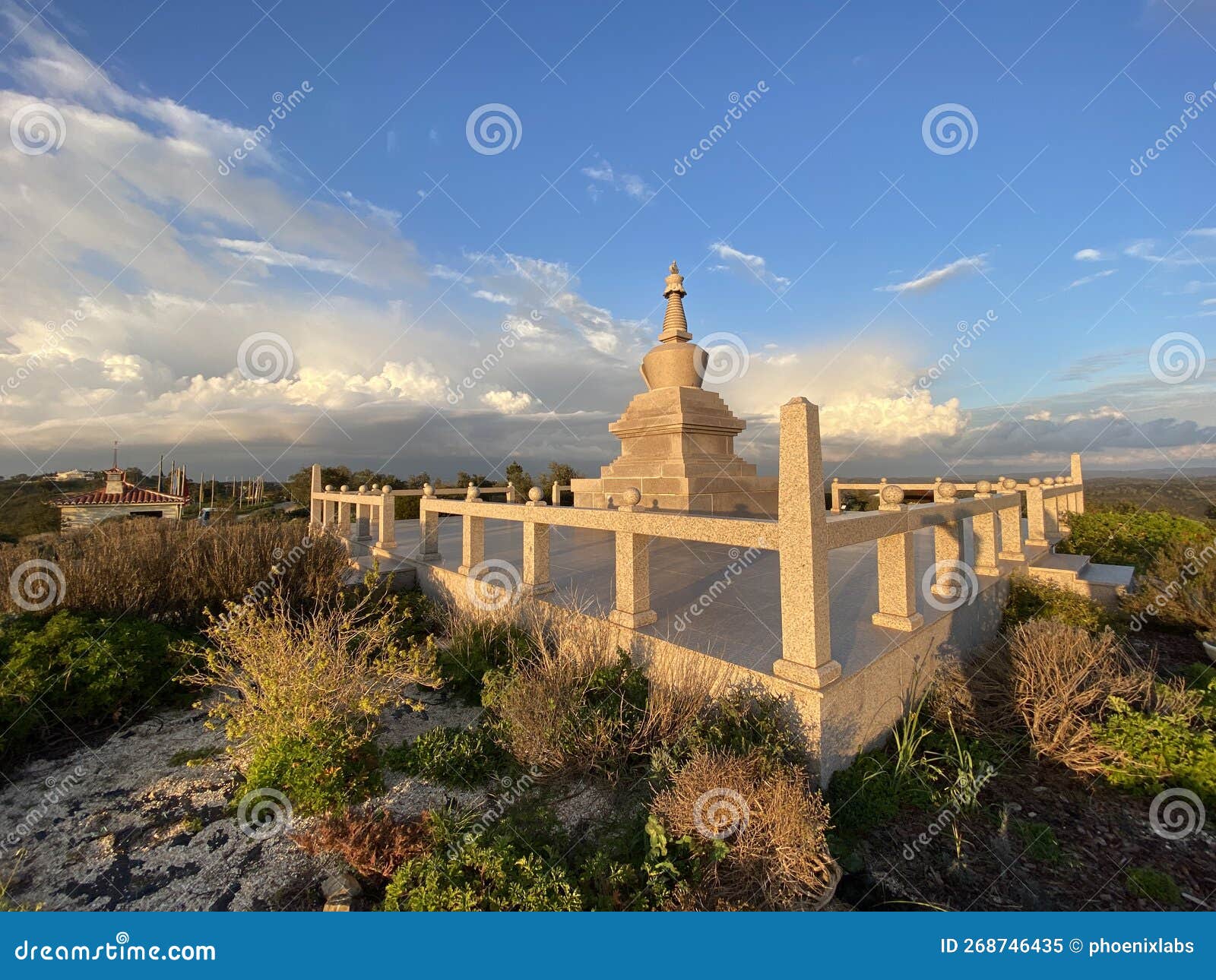 buddhist stupa in salir, algarve, south of portugal