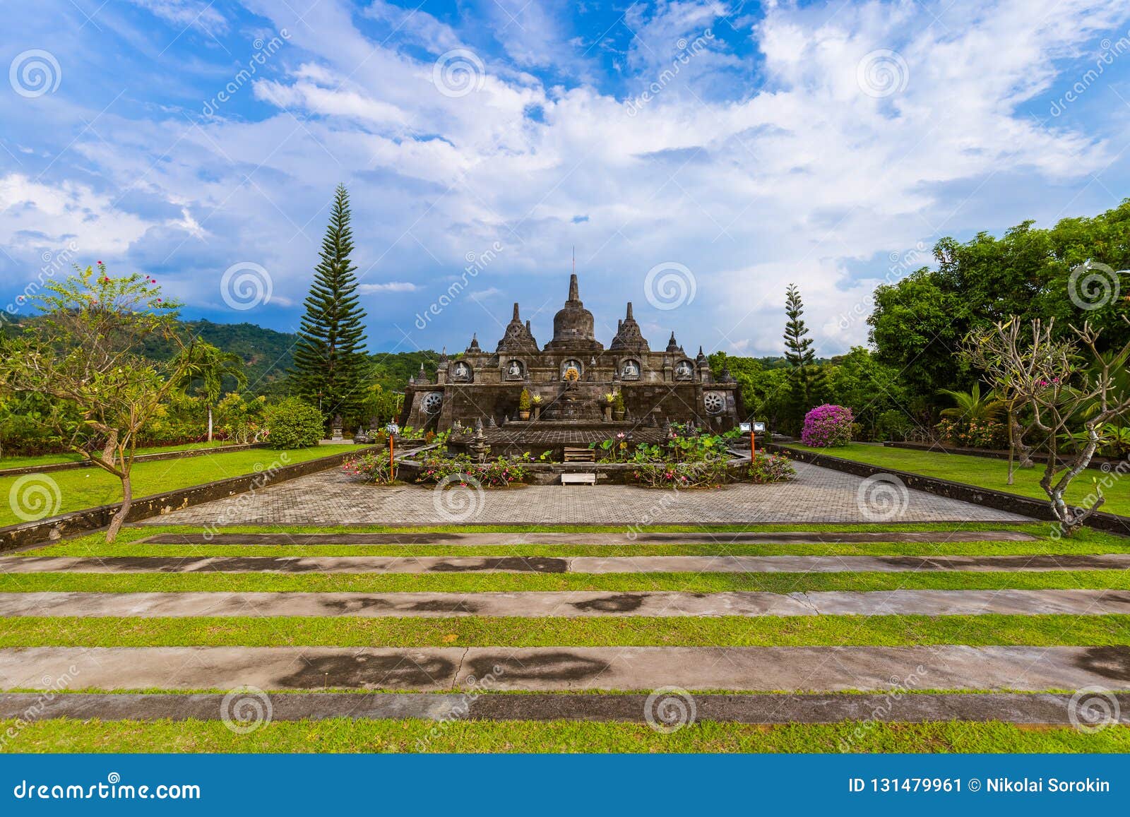 Buddhist Temple  Of Banjar  In Island Bali Indonesia Stock 
