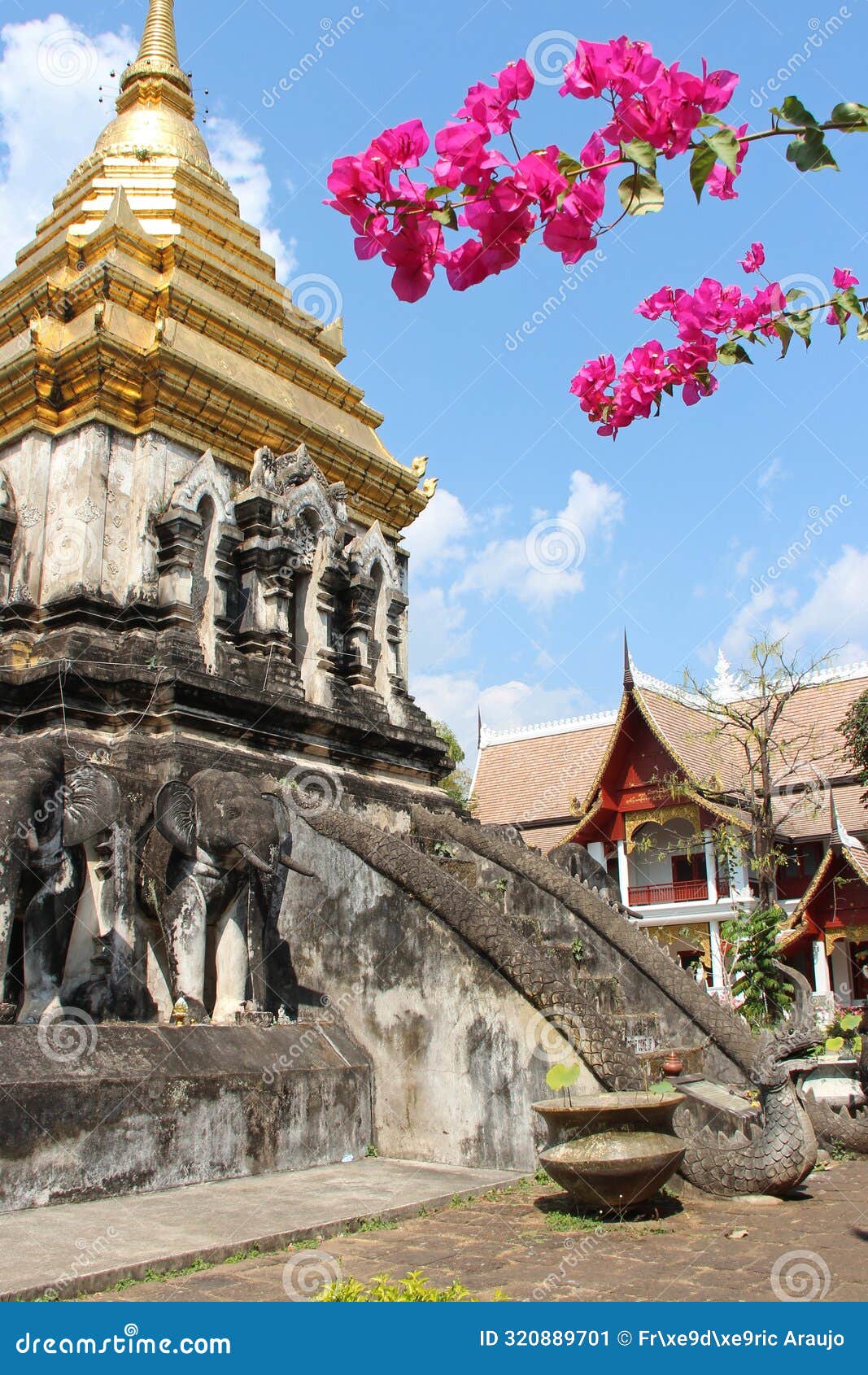buddhist temple (wat chiang man) in chiang mai (thailand)
