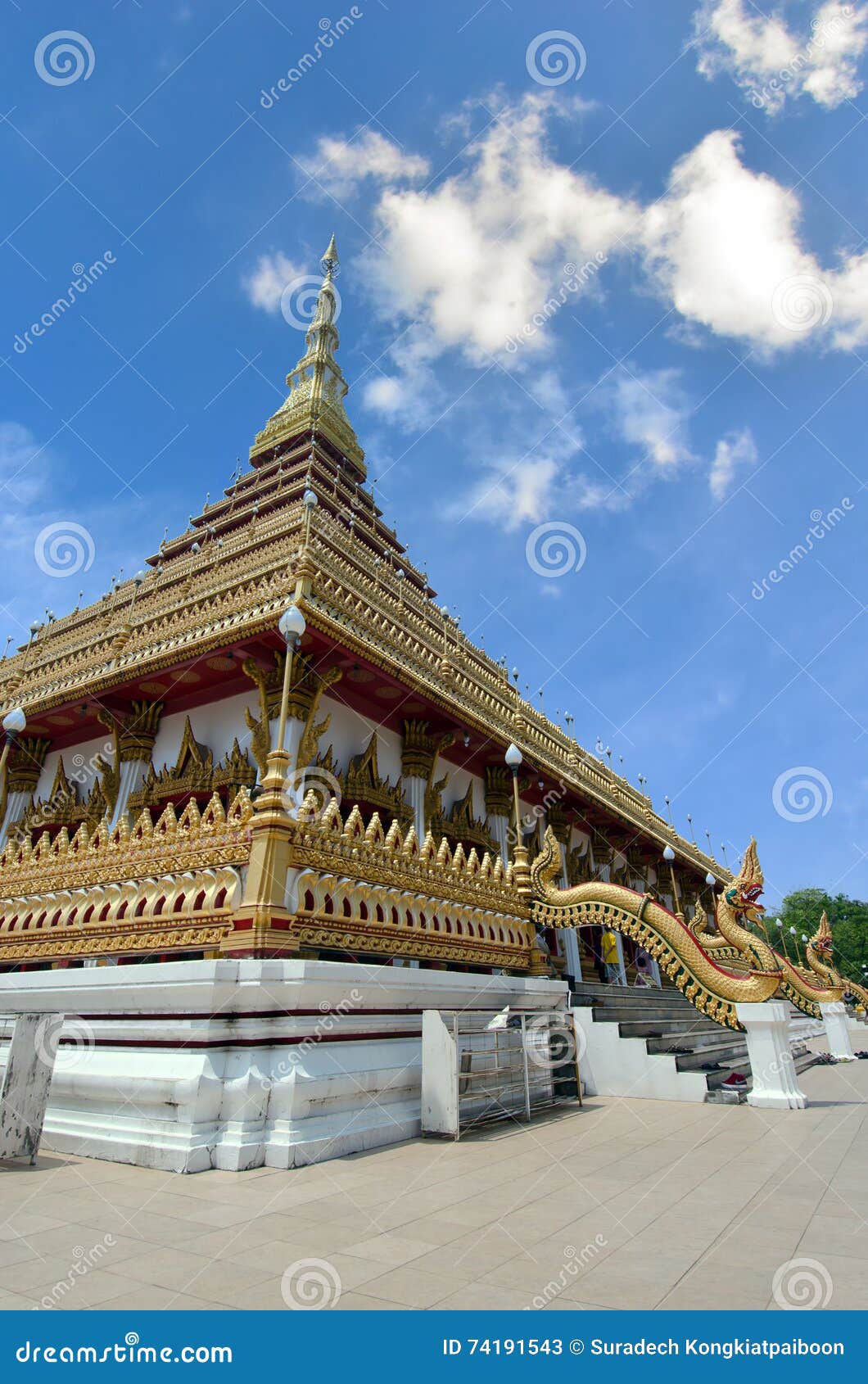 buddist nine floor temple wat nhong waeng khonkaen thailand