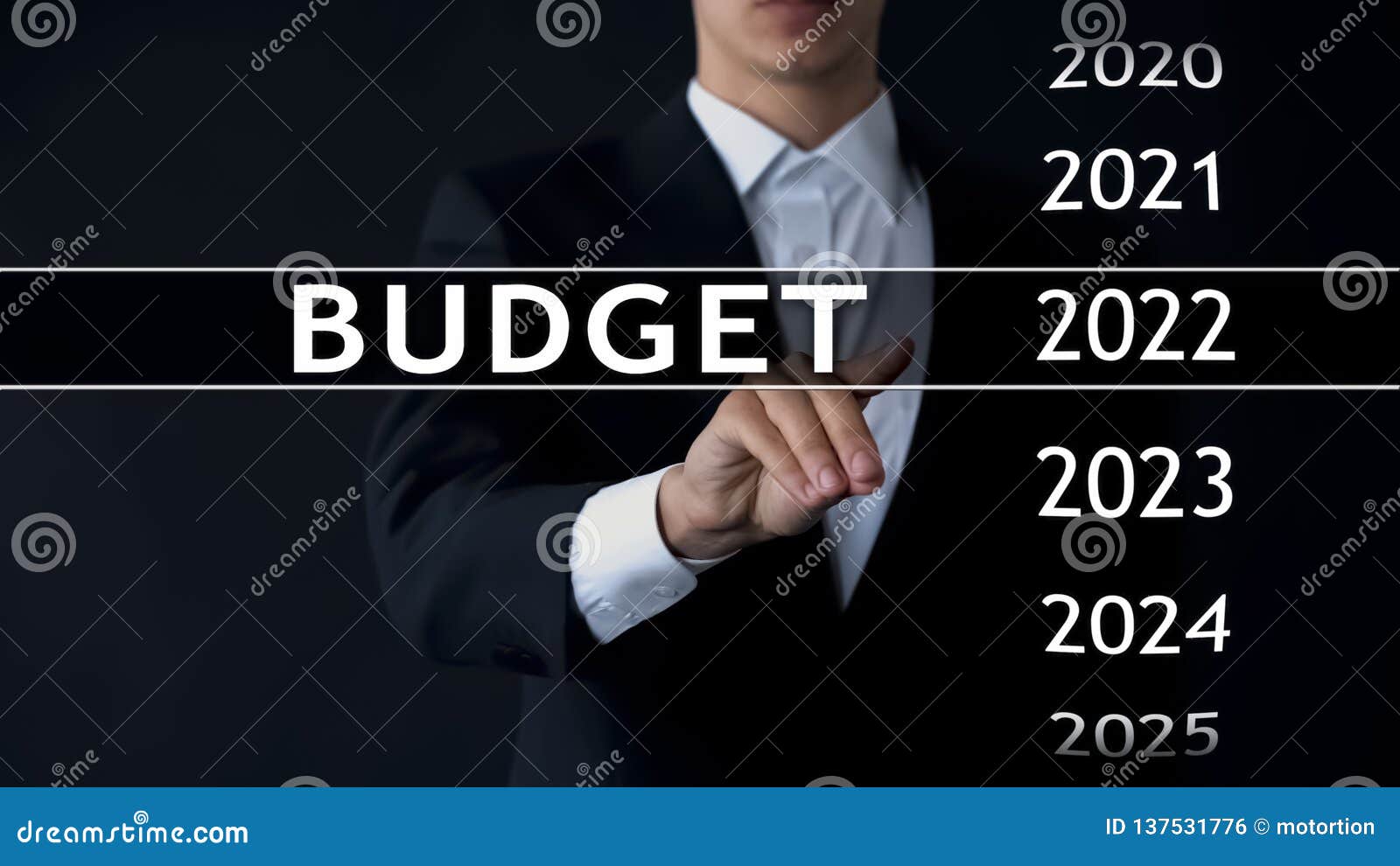 2022 Budget New Year Symbol. Words `2022 Budget` Appearing Behind Torn