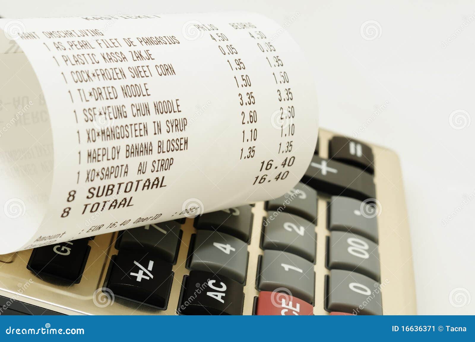 Budget Concept Image with Receipt Stock Image Image of calculator