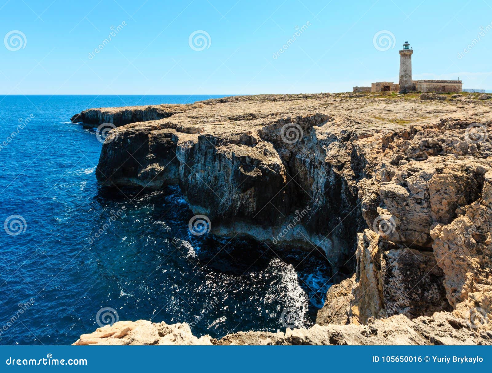 capo murro di porco lighthouse, syracuse, sicily, italy