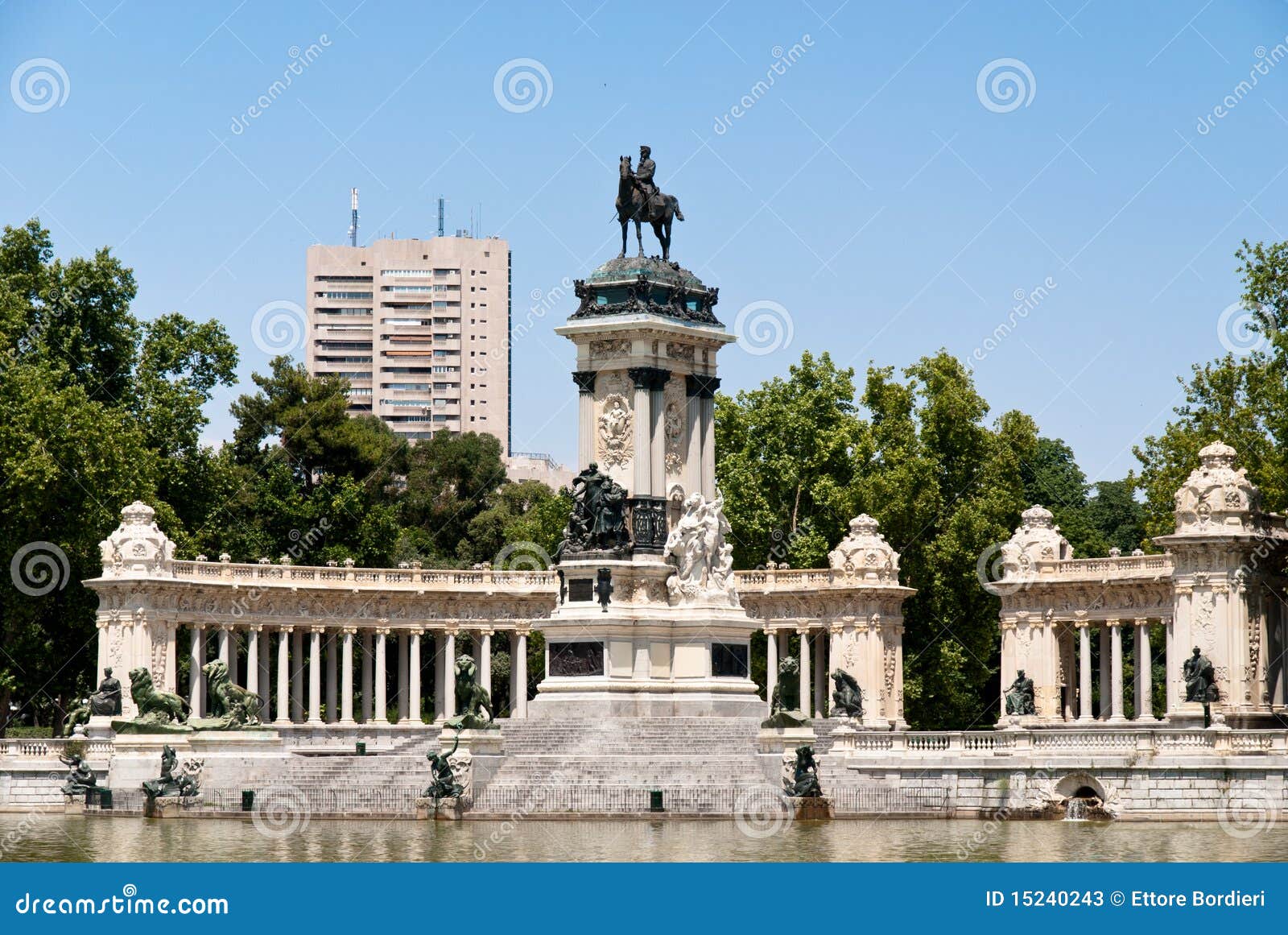 buen retiro park, madrid, spain