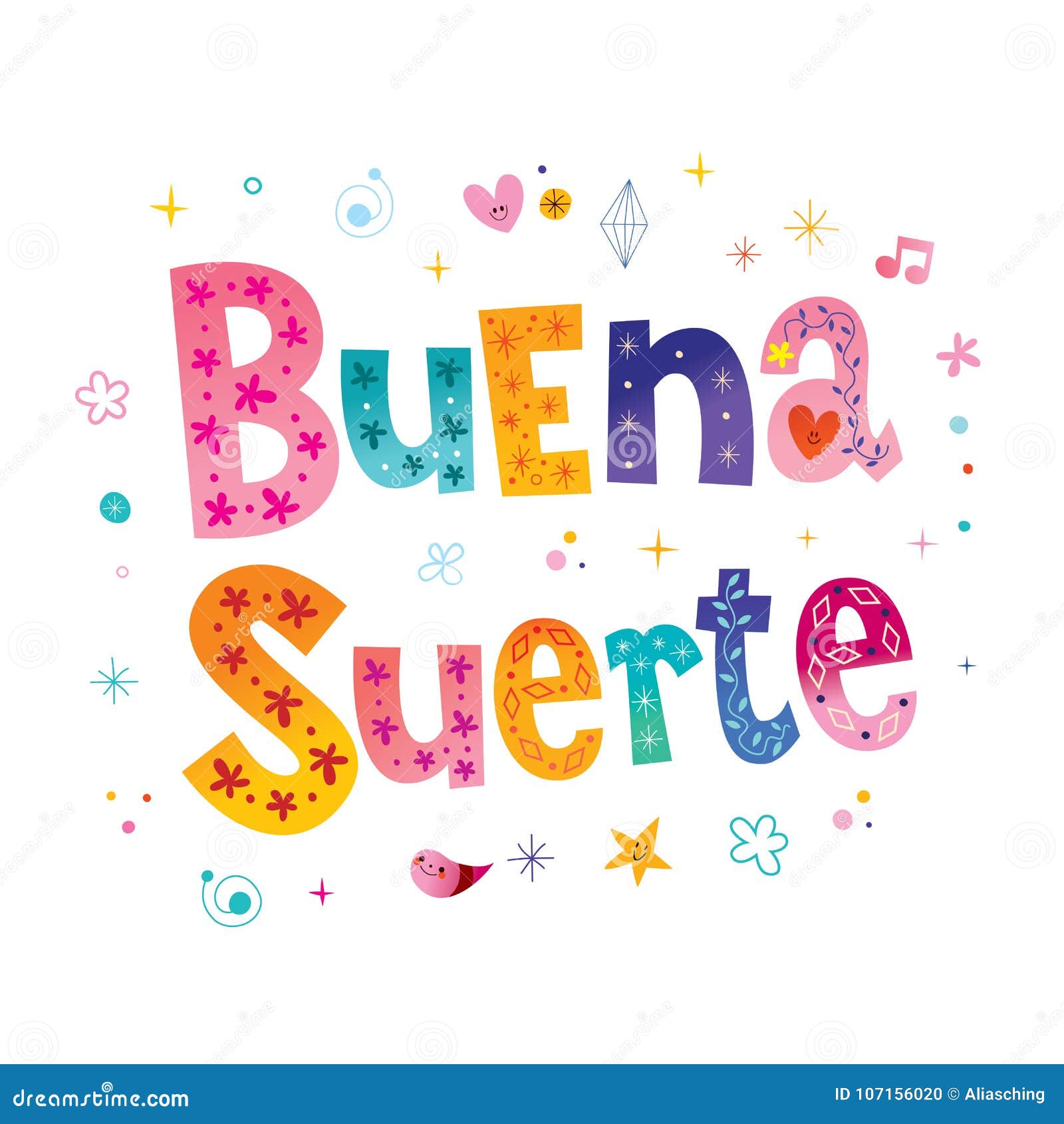 buena suerte - good fortune good luck in spanish