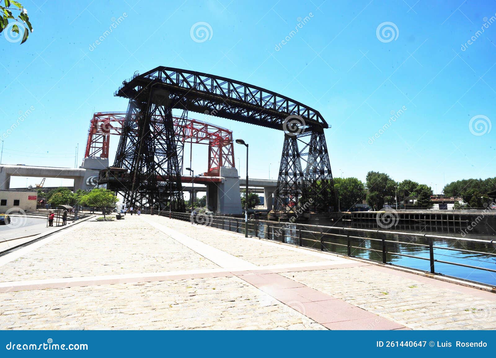buenos aires argentina - old nicolas avellaneda steel bridge across riachuelo in la boca, buenos aires argentina