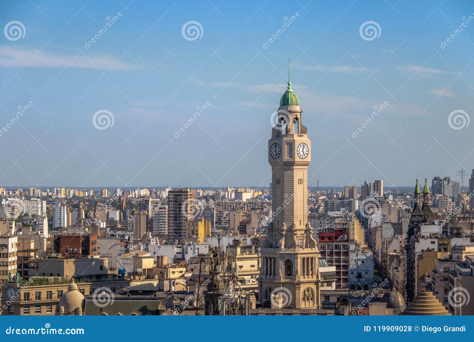 buenos aires city legislature tower and downtown aerial view - buenos aires, argentina